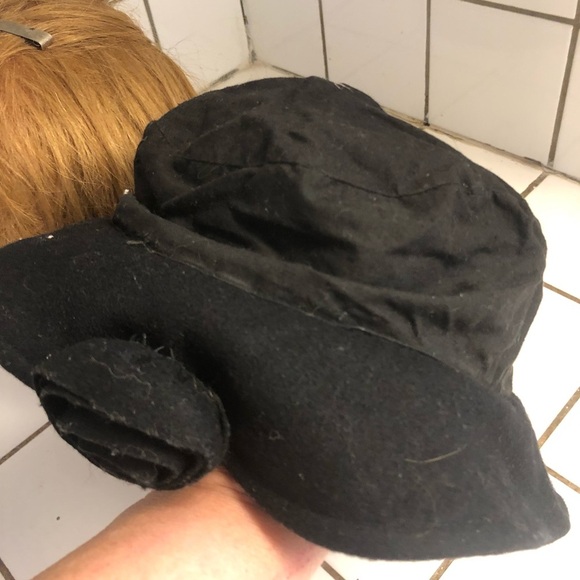 Black Knit Beanie with Pom-Pom - Picture 6 of 7